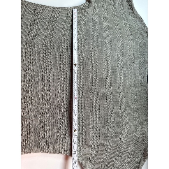 Tahari Linen Long Sleeve Top - Picture 7 of 9